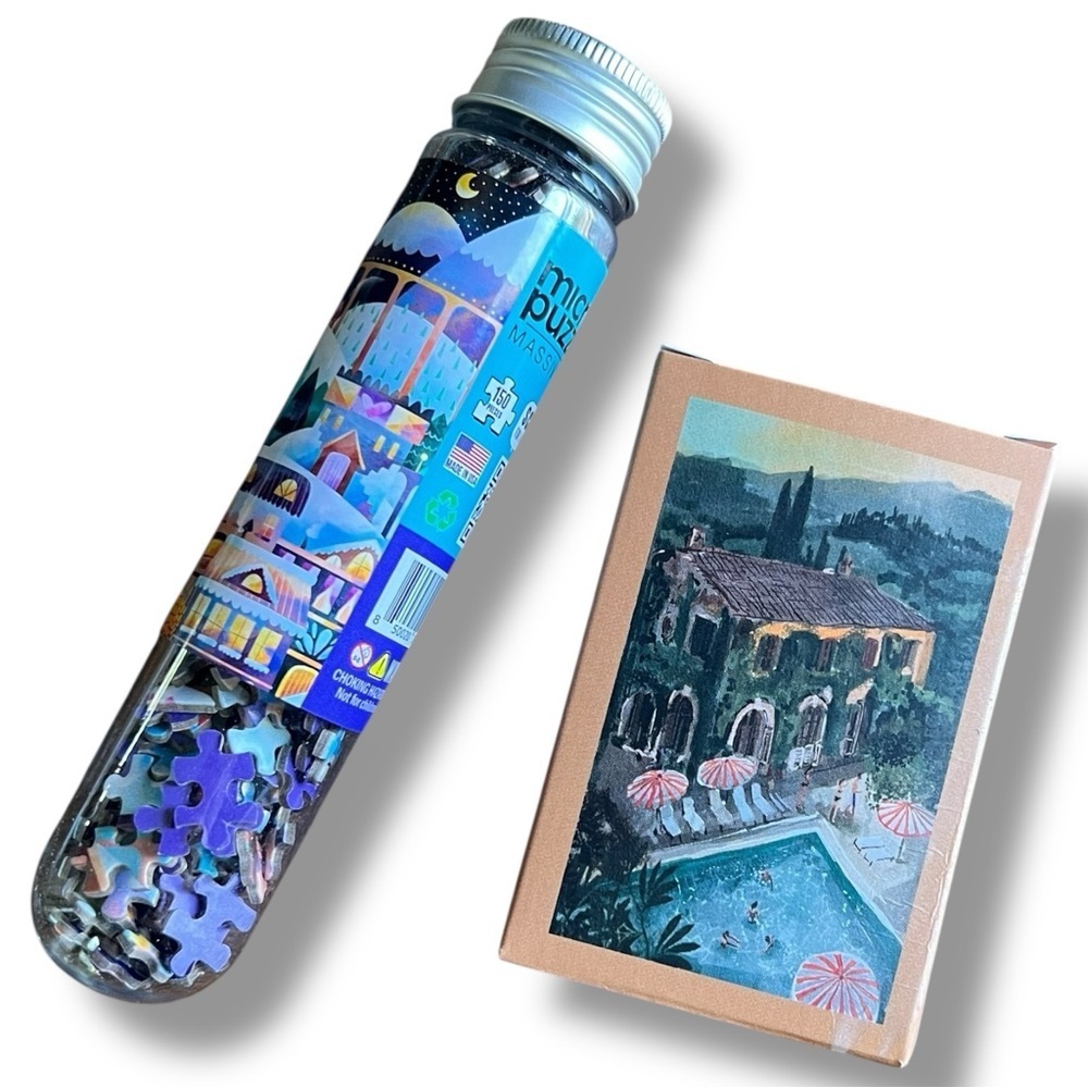 Piecely Secret Villa & Micro Puzzles Snowy Village Puzzle Bundle